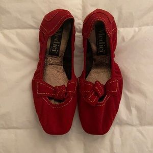 Like new red ballet flats